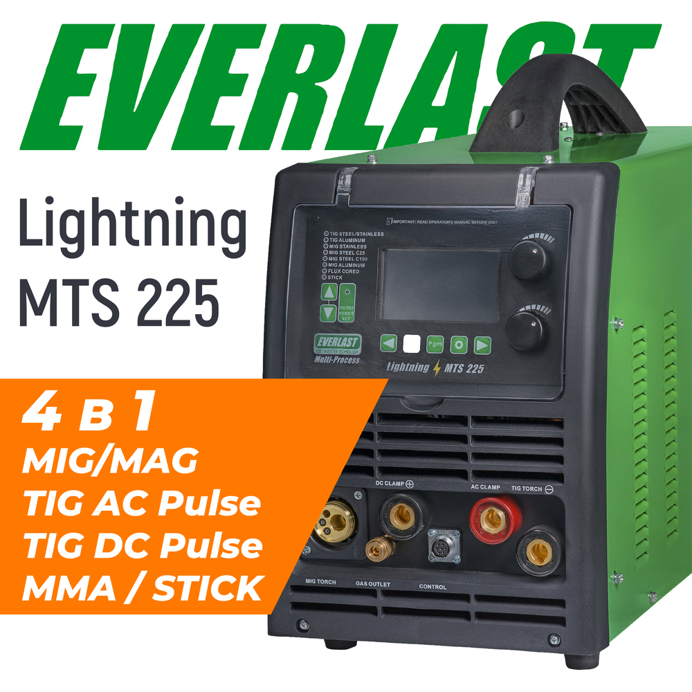 Everlast Сварочный полуавтомат Lightning MTS 225 (MIG/TIG/STICK)