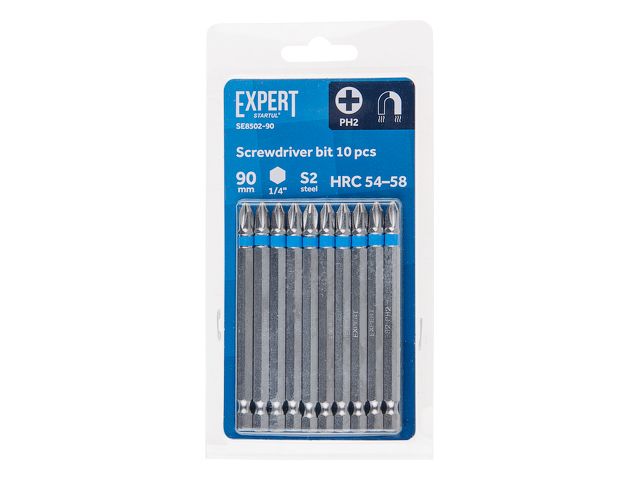 STARTUL Насадка крестообразная EXPERT (PH2 90мм 10шт, SE8502-90)