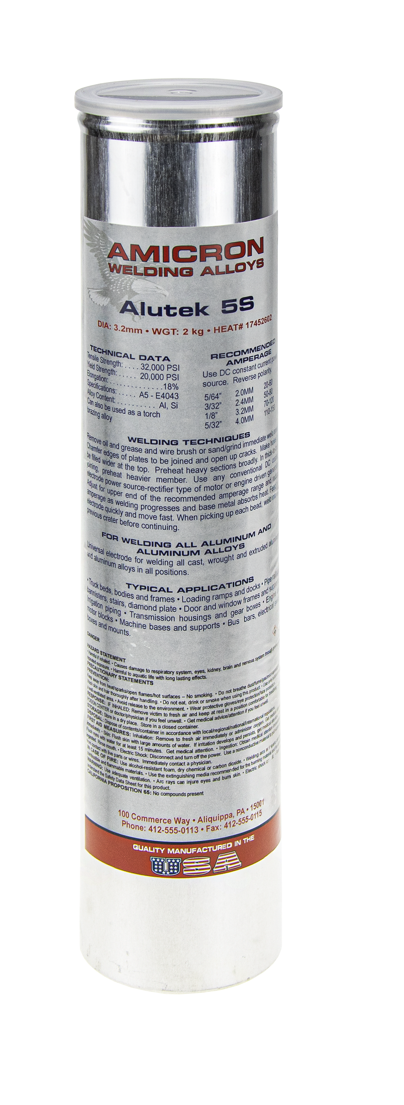 AMICRON WELDING ALLOYS Alutek 5S