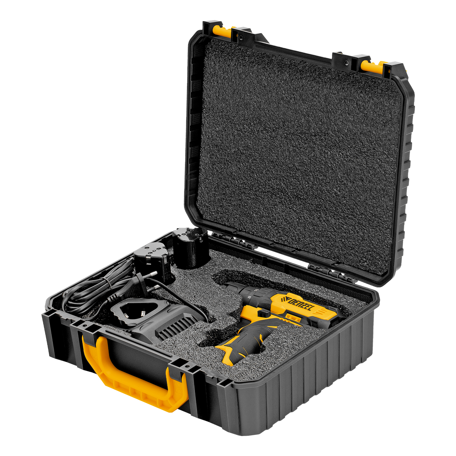 DENZEL Аккумуляторная дрель-шуруповерт CDQ-12, Li-Ion, 12 В