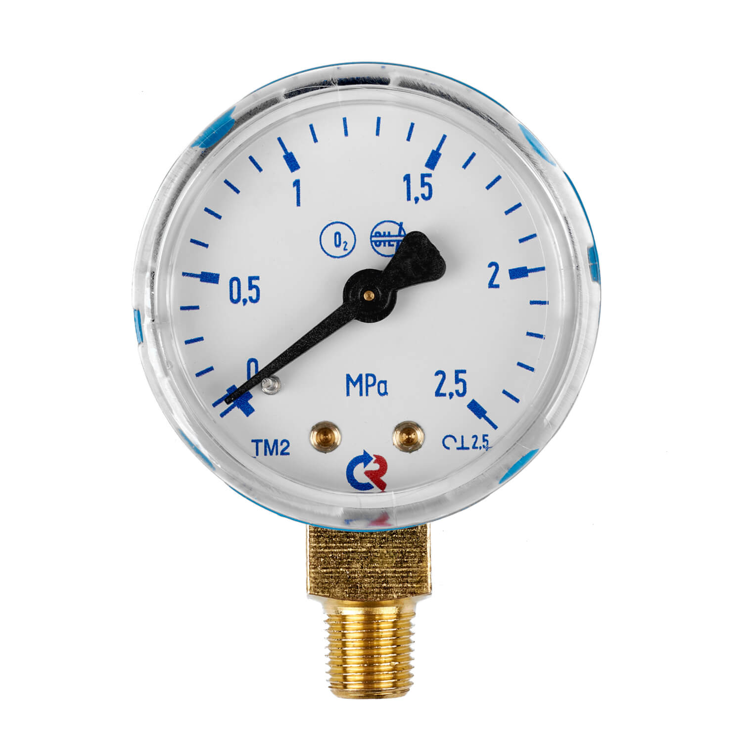 ПТК Манометр газовый (кислород, 2.5 МПа, 1/8 NPT, 001.050.911)