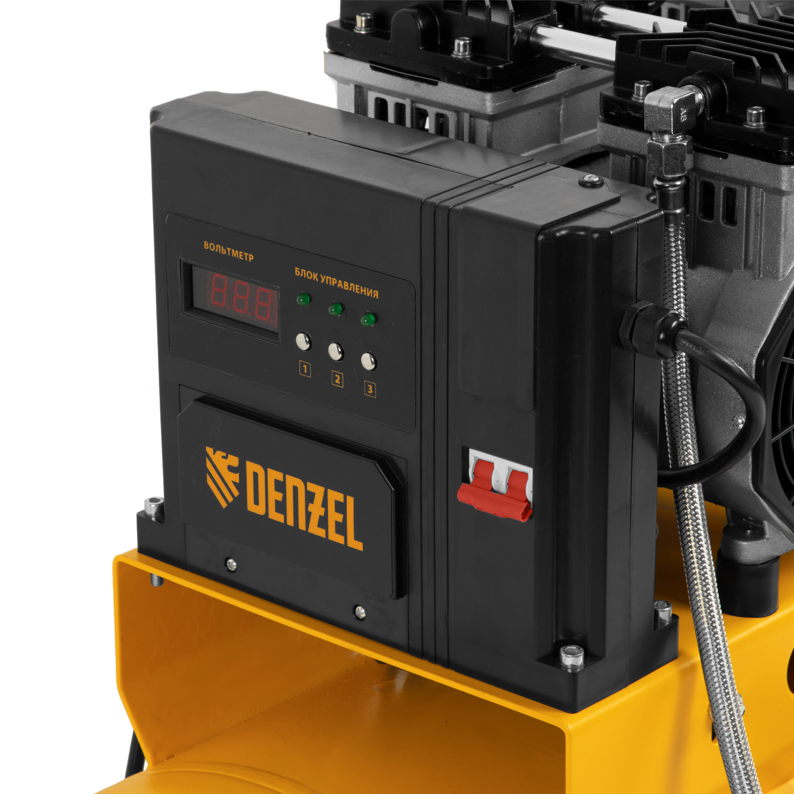 DENZEL Компрессор DLS 3300/100, 3300 Вт,3x1100, 100 л, 570 л/мин безмаслянный малошумный