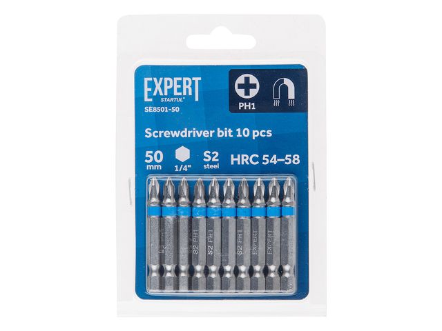 STARTUL Насадка крестообразная EXPERT (PH1 50мм 10шт, SE8501-50)