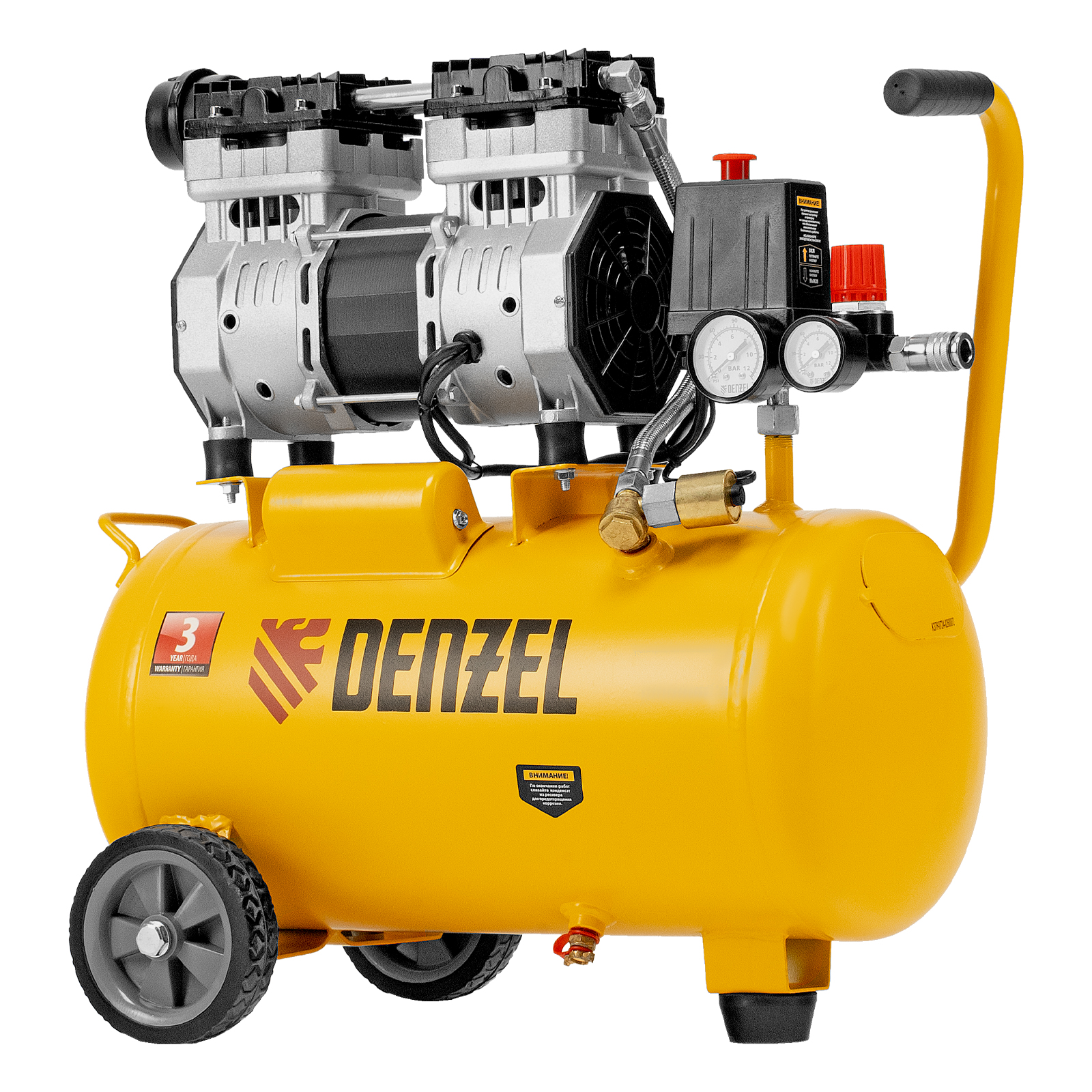 DENZEL Компрессор DLS950/24 безмаслянный малошумный(58026)