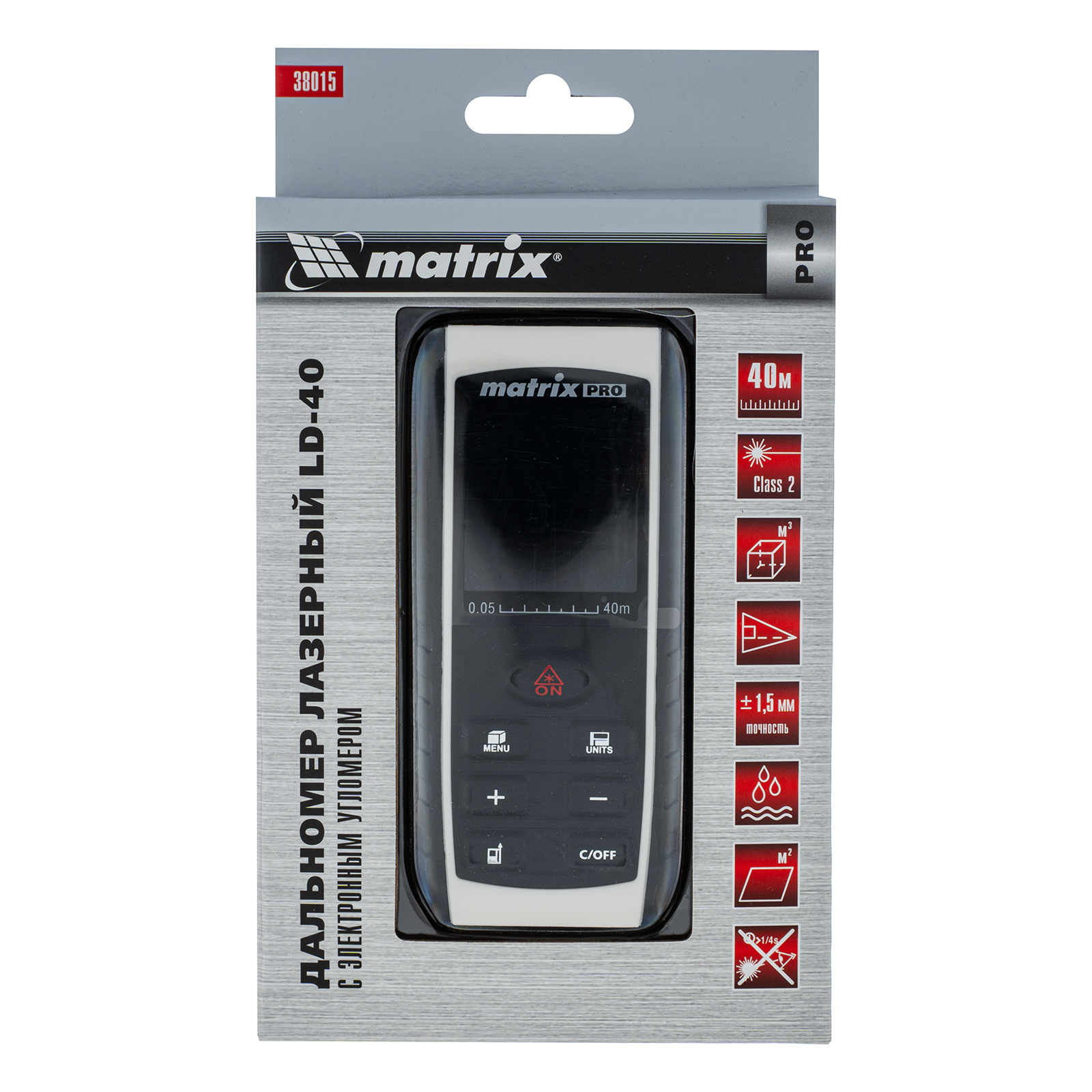Matrix Лазерный дальномер LD-40,40 м,с электронным угломером