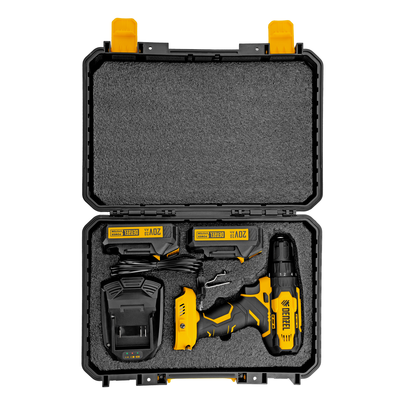 DENZEL Аккумуляторная дрель-шуруповерт CDQ-20, Li-Ion, 20 В