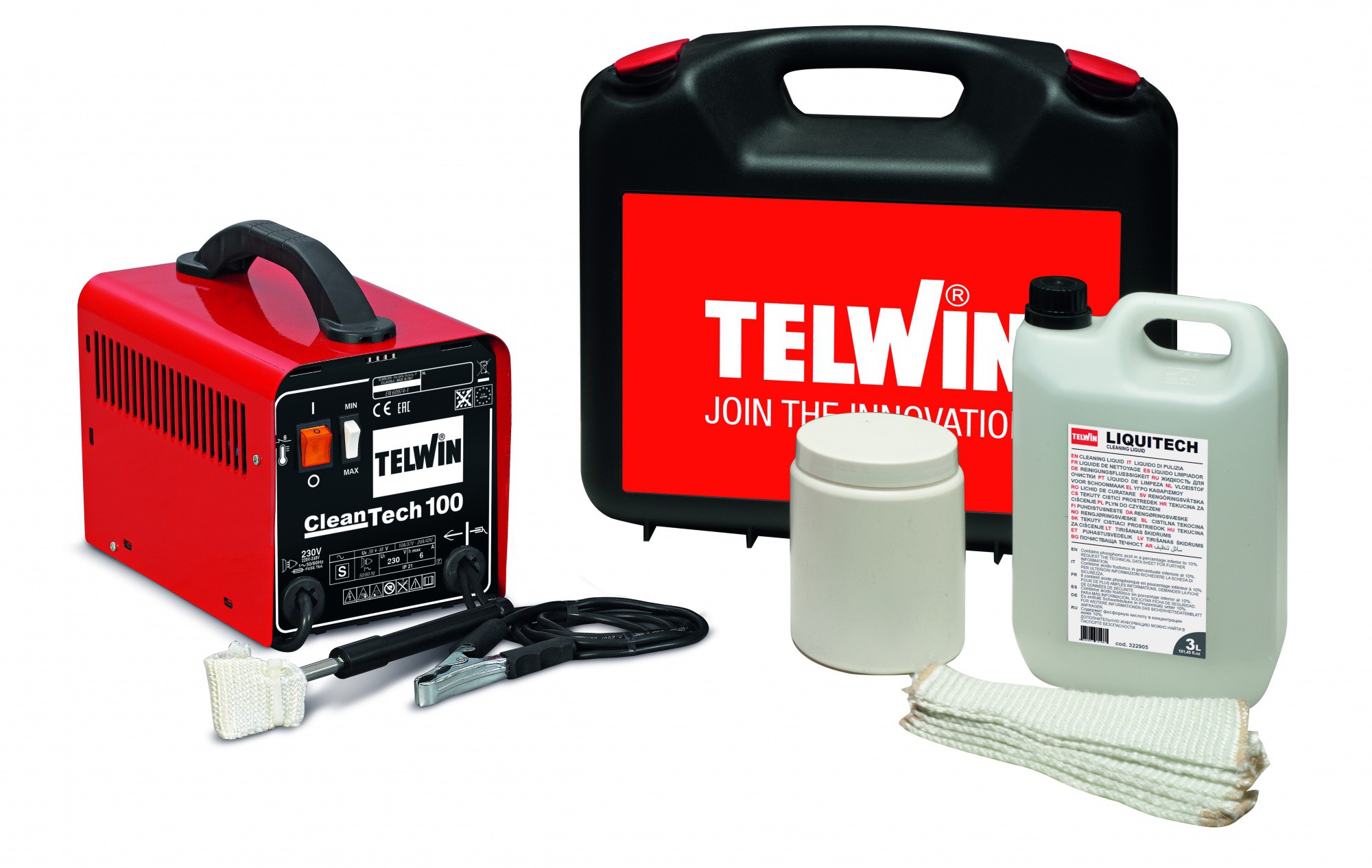 TELWIN Аргонодуговой аппарат CLEANTECH 100 230V + KIT