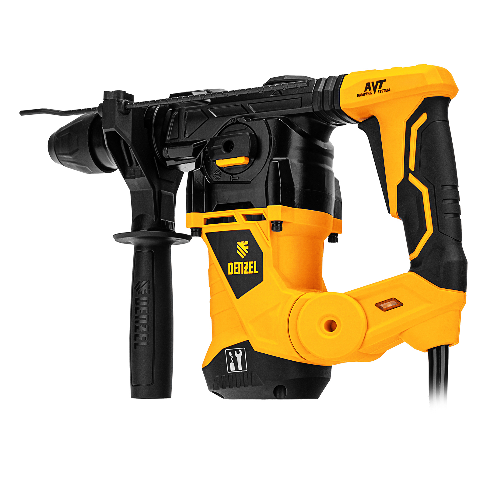 DENZEL Перфоратор электрический  RHV-1250-30, SDS-plus, 1250 Вт, 5 Дж, 3 плюс 1 режим