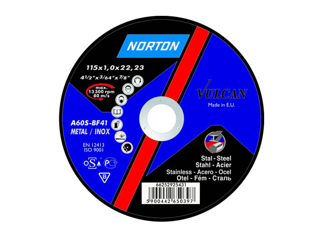 Norton отрезные диски Vulcan по металлу и нержавеющей стали