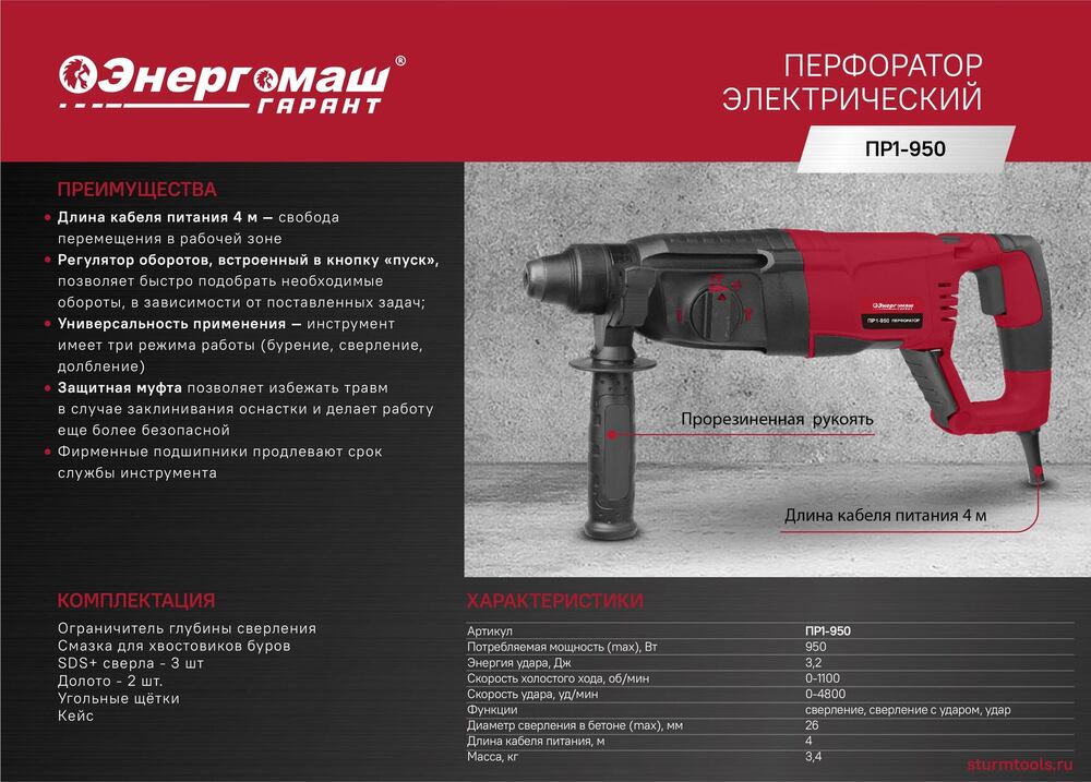 Sturm! Углошлифмашина (болгарка) AG9015E