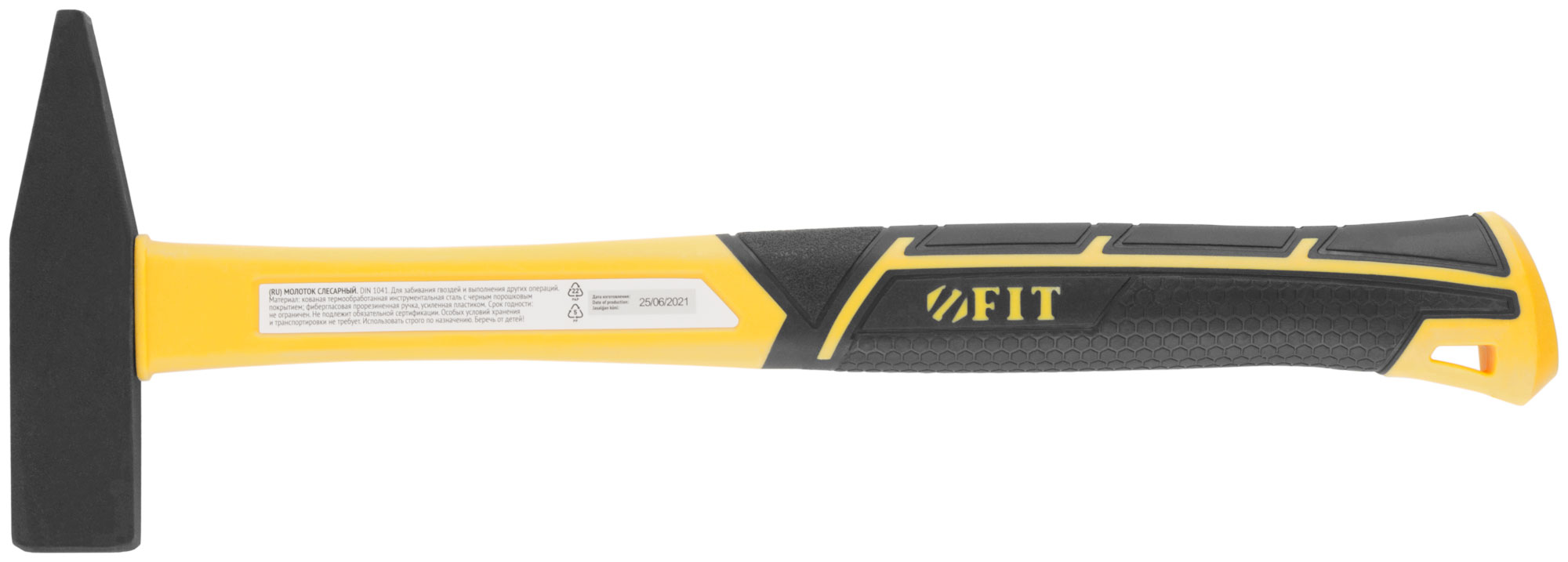 FIT Молоток кованый Профи (400 гр, фиберглассовая прорезиненная ручка усиленная пластиком, 44334)
