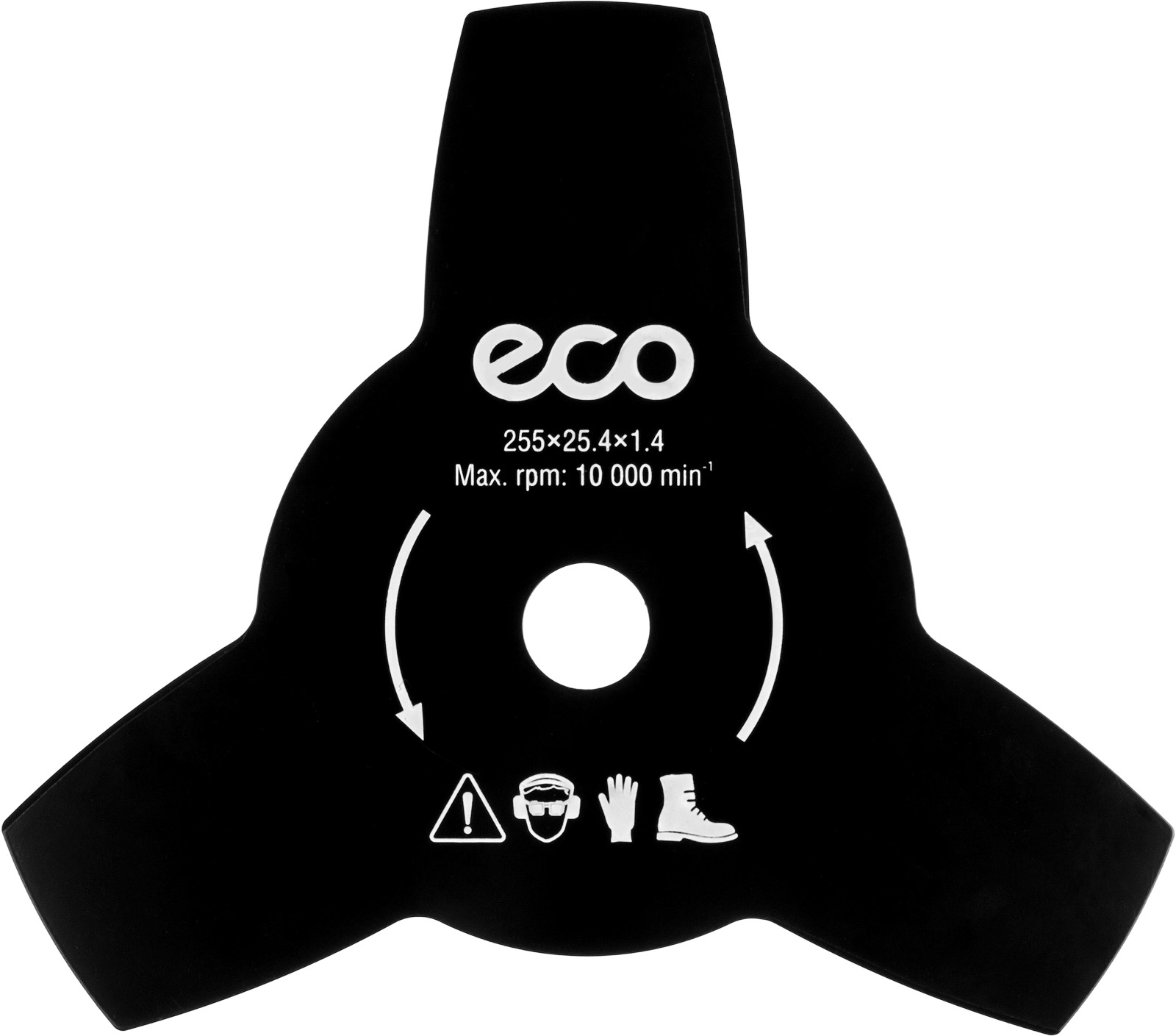 ECO Нож для мотокосы 3 зуб. 255х1.4х25.4 мм (остр.) (GTP-3T)