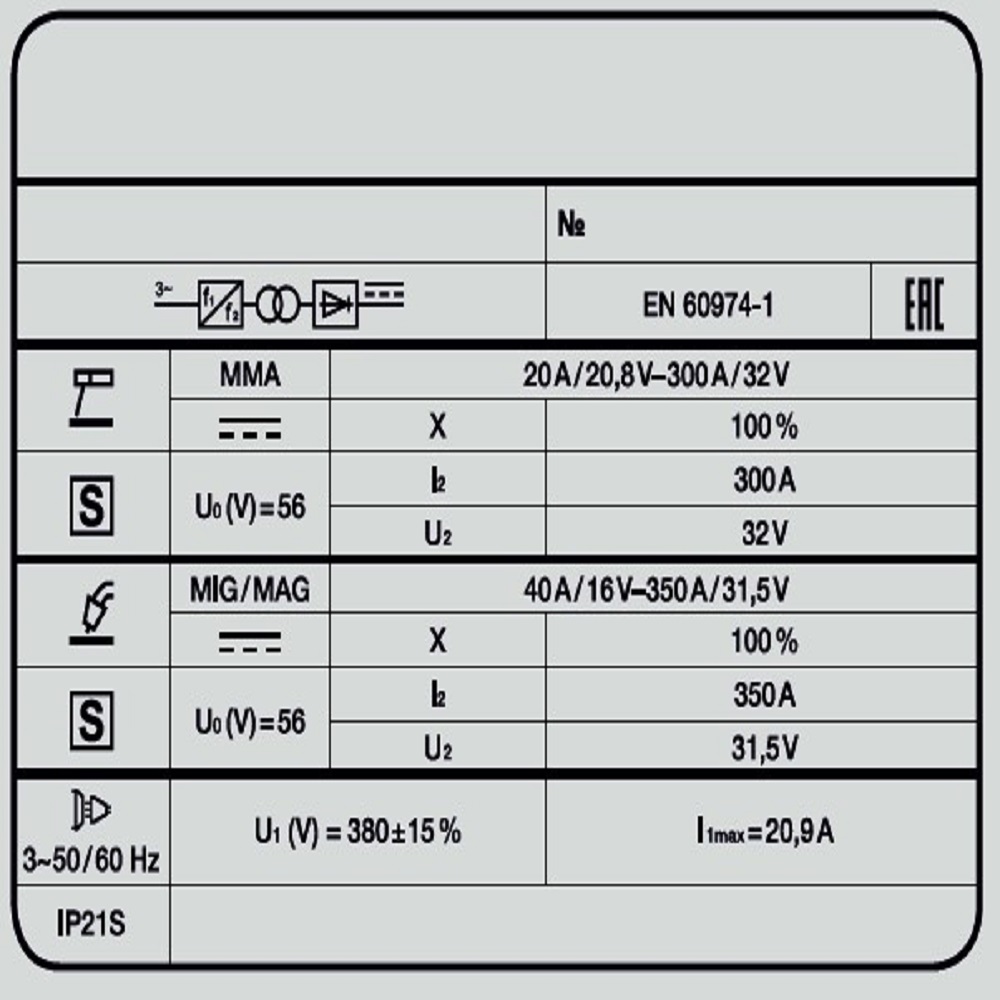Foxweld Сварочный полуавтомат INVERMIG 351 PWE