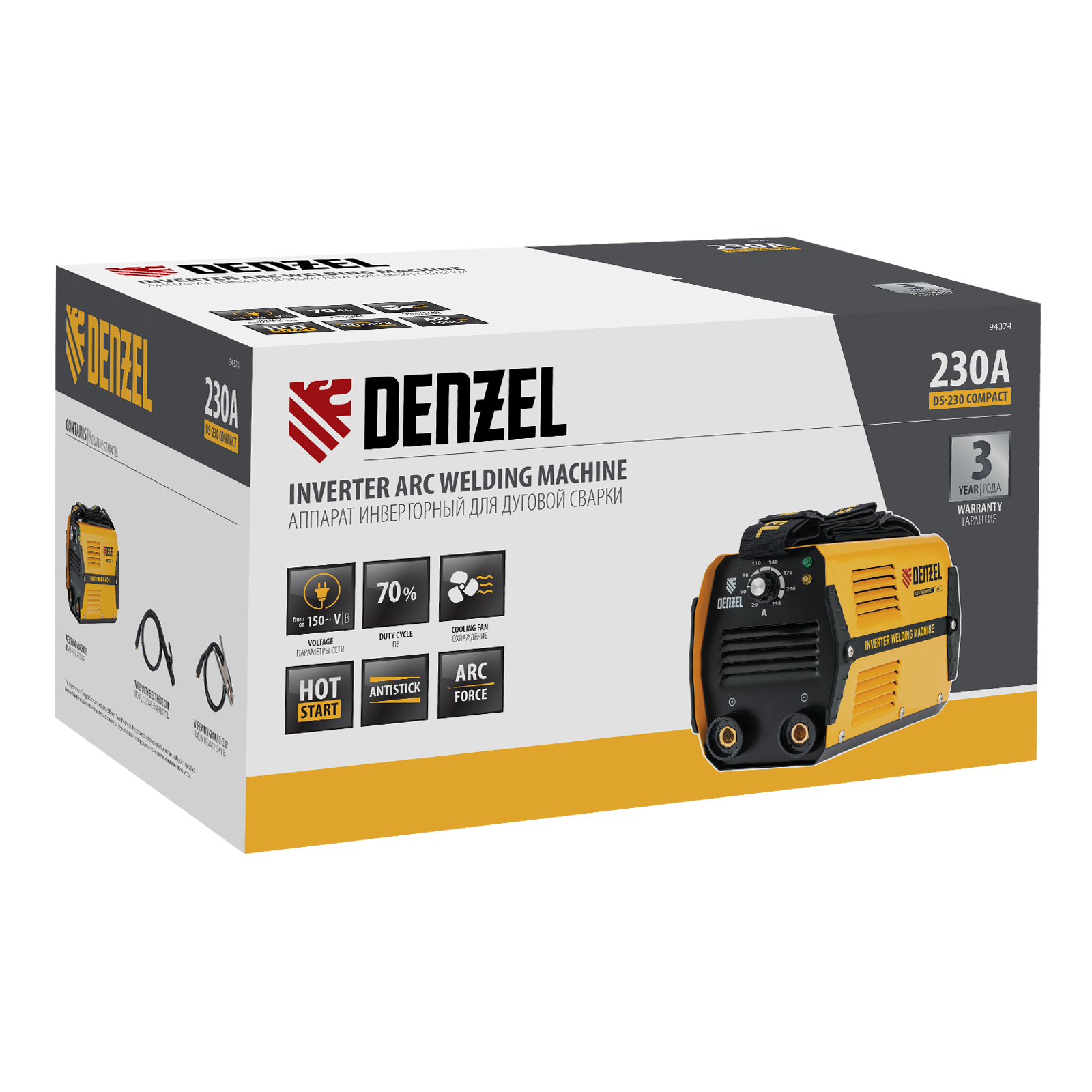 DENZEL Сварочный инвертор DS-230 Compact