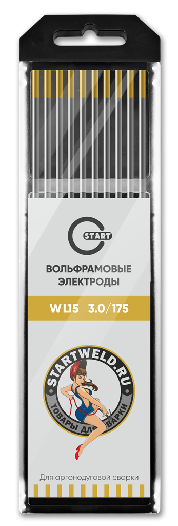 START Вольфрамовый электрод (WL 15, 3.0/175 mm, золотой, WL1530175)