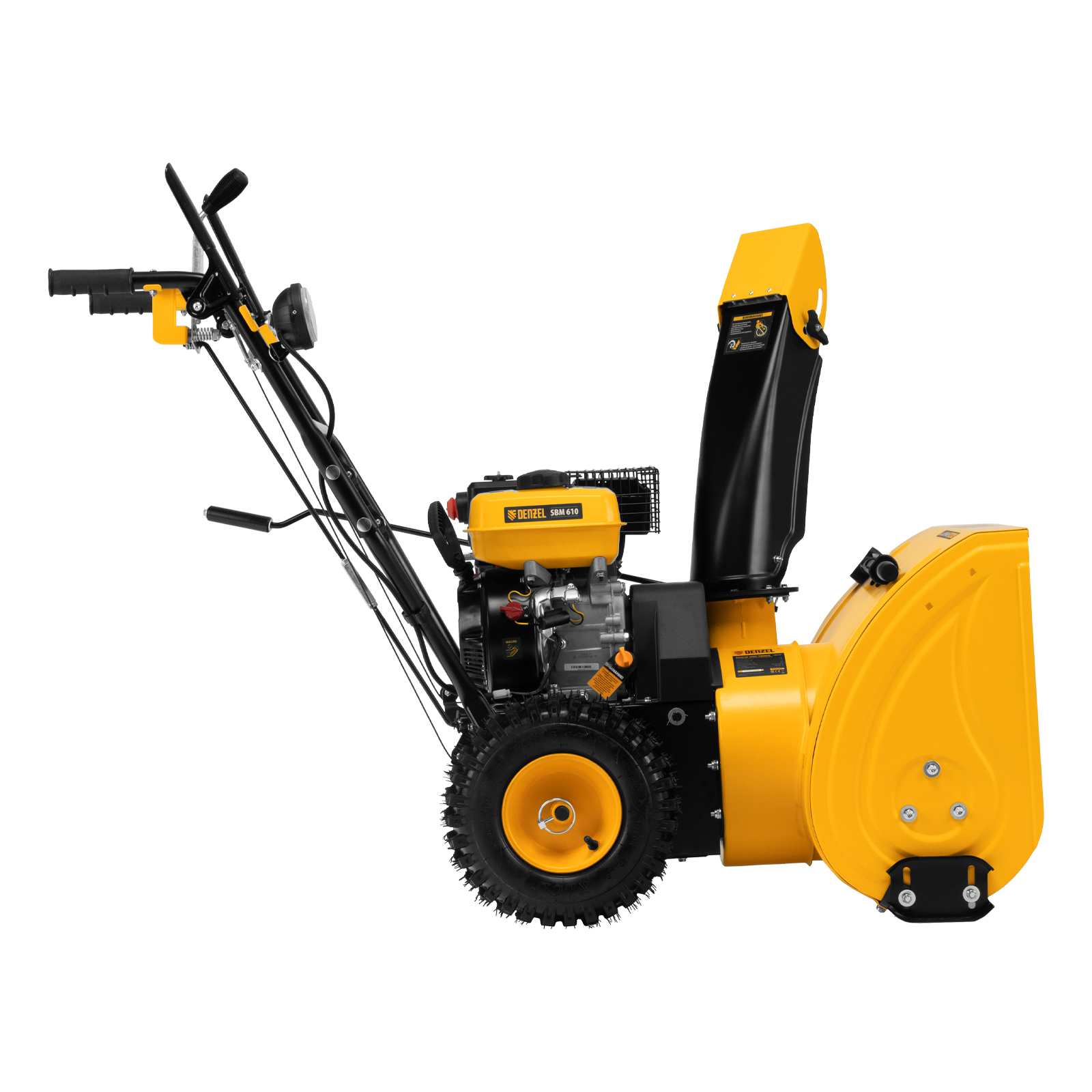 DENZEL Снегоуборщик бензиновый SBM 610, 212 cc, ручной старт, фара