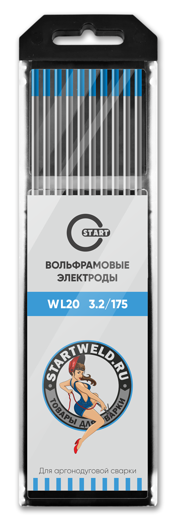 START Вольфрамовый электрод (WL 20, 3.2/175 mm, голубой, WL2032175)