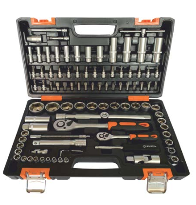 Вихрь Набор инструментов 1/2", 1/4",  CrV, пластиковый кейс 94 предмета
