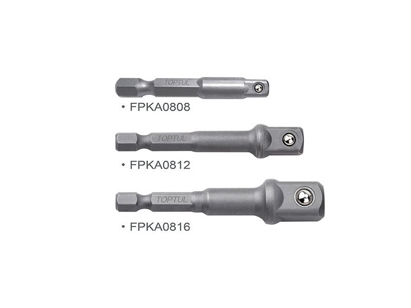 TOPTUL Набор переходников 1/4" под шуруповерт 3ед. (1/4", 3/8", 1/2") (GAAR0301)
