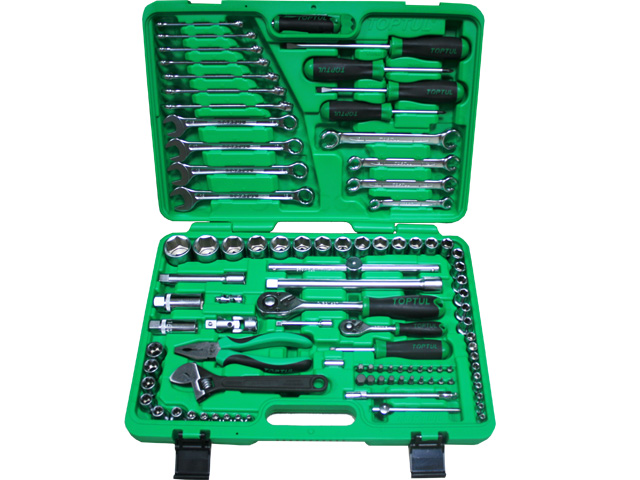 TOPTUL Набор слесарного инстр-та в чем. 96предм. 1/4",1/2" 6гр.