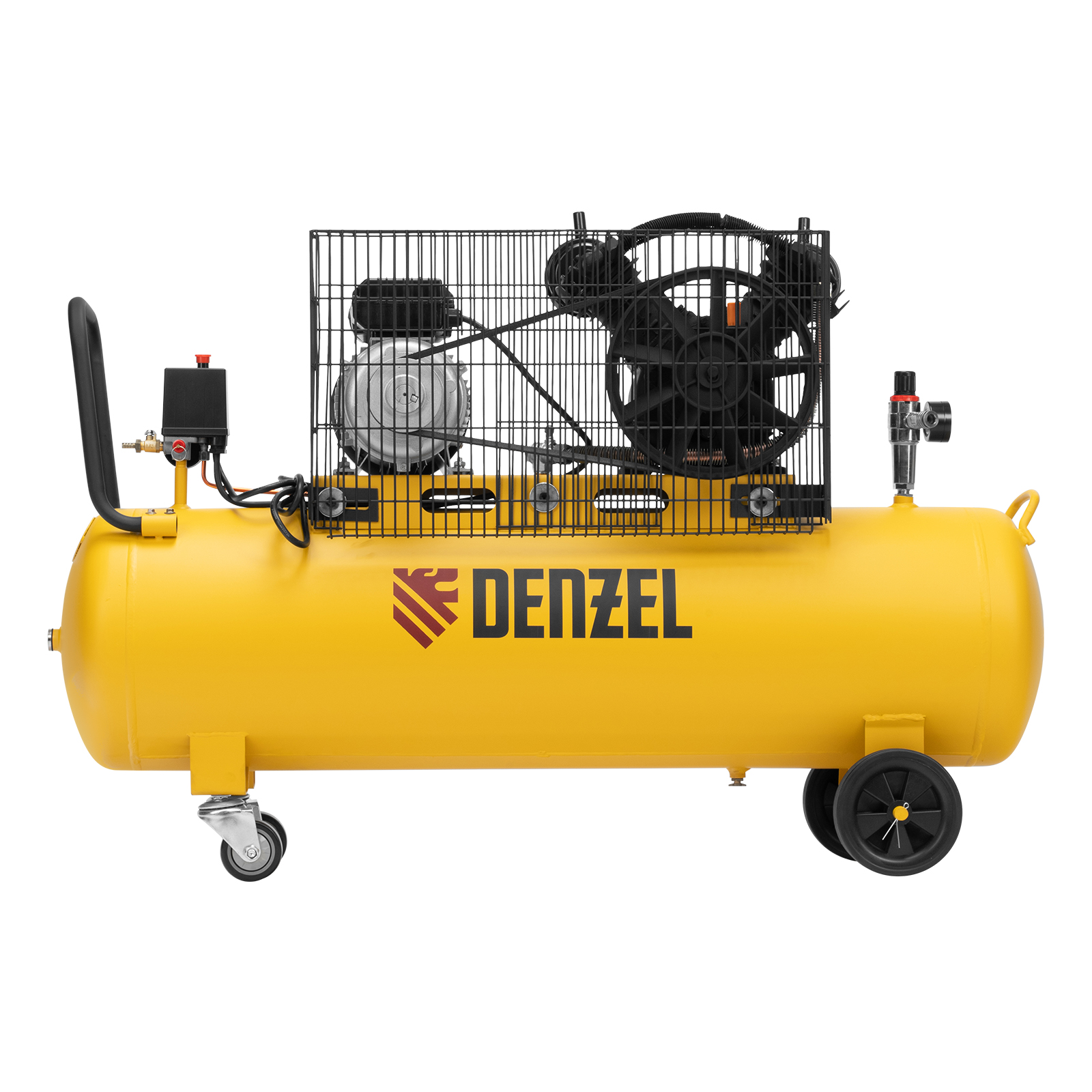 DENZEL Компрессор воздушный  BCV2300/100, 2.3 кВт, ременный привод, 100 литров, 440 л/мин(58111)