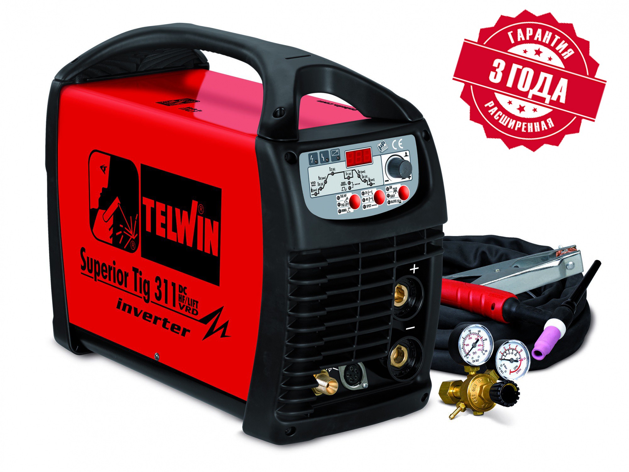 TELWIN Аргонодуговой аппарат SUPERIOR TIG 311 DC-HF/LIFT 230-400V +ACC