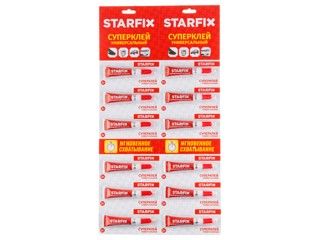 STARFIX Суперклей универсальный 12шт. х 3гр.