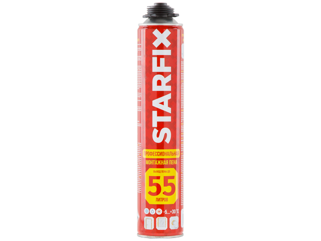 STARFIX Пена монтажная (Профессиональная всесезонная Gunfoam, 750мл, SM-88276-1)