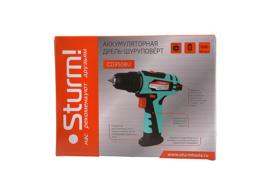 Sturm! Аккумуляторный шуруповерт  CD3508U