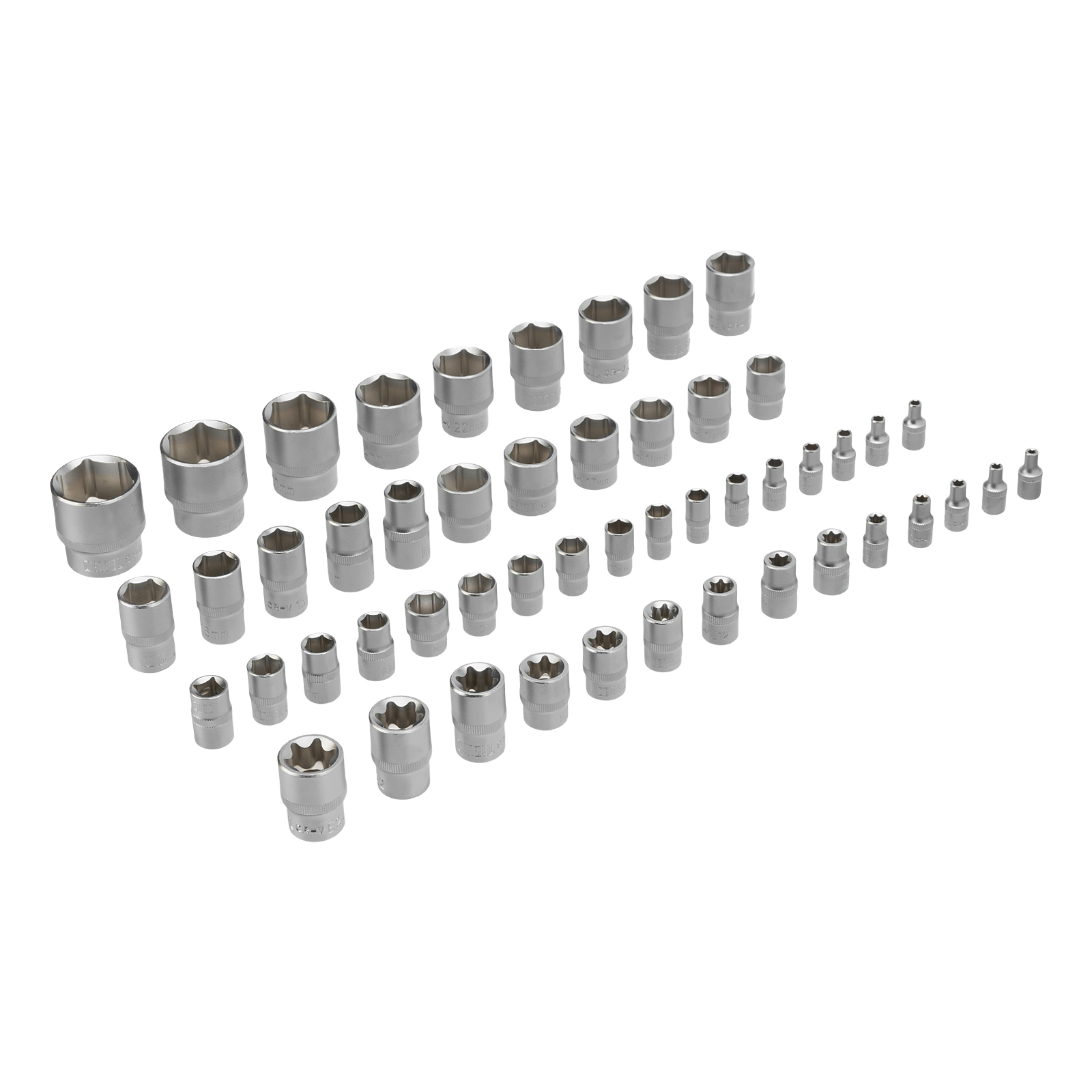 DENZEL Набор инструментов 1/2", 3/8", 1/4", CrV, S2, пластиковый кейс, 232 предмета