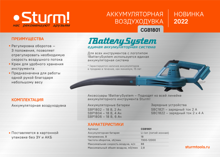 Sturm! Углошлифмашина (болгарка) AG9012T