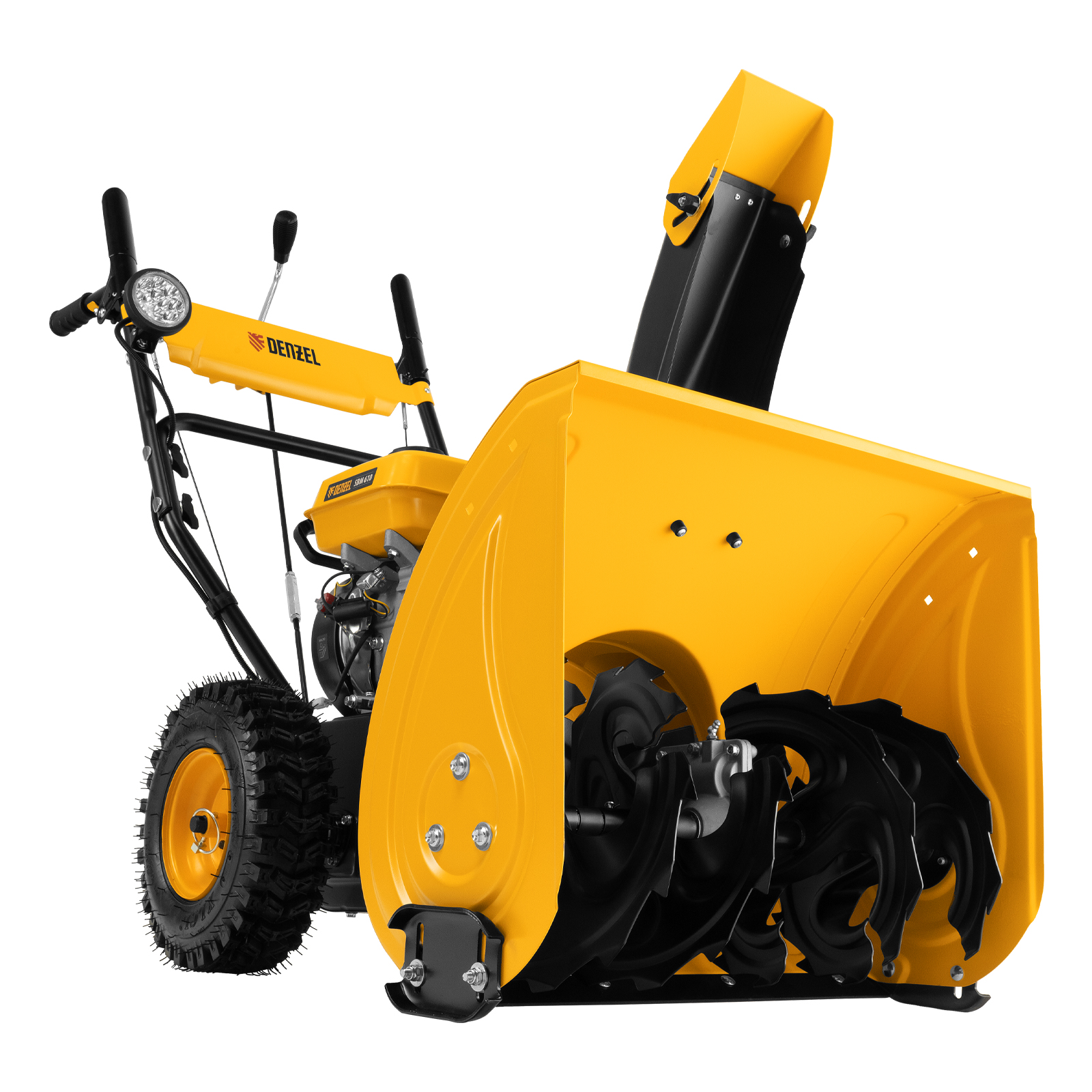 DENZEL Снегоуборщик бензиновый SBM 610, 212 cc, ручной старт, фара
