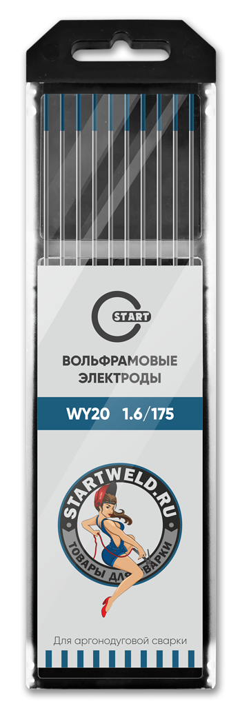 START Вольфрамовый электрод (WY 20, 1.6/175 mm, синий, WY2016175)