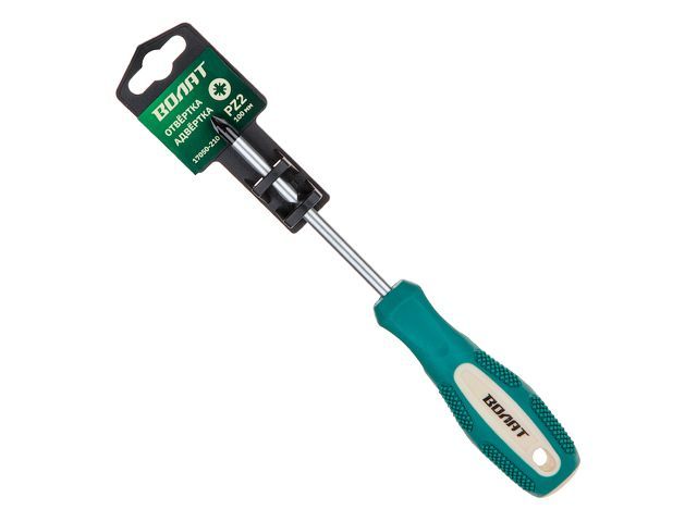 ВОЛАТ Отвертка ("+" №2 100мм PZ крестовая Pozidrive, двухкомп. рукоятка Anti-Slip, 17050-210)