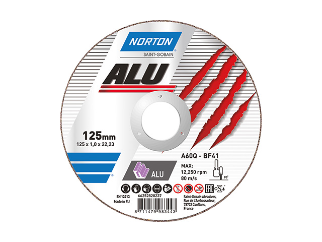 Norton отрезные диски Alu / Aluminium по алюминию