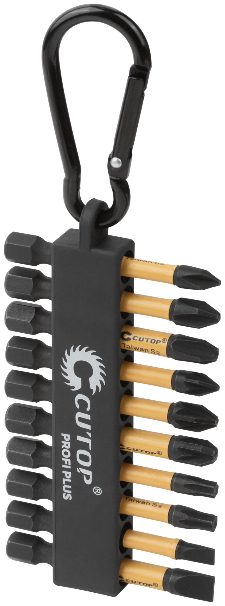CUTOP Набор торсионных бит PROFI PLUS (50 мм 10 шт: PH1, PH2, PH3, PZ1, PZ2, PZ3, T20, Т25, SL4, SL6,83-870)