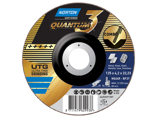Norton зачистной диск Quantum 3 с керамическим зерном для металлов и нержавеющей стали