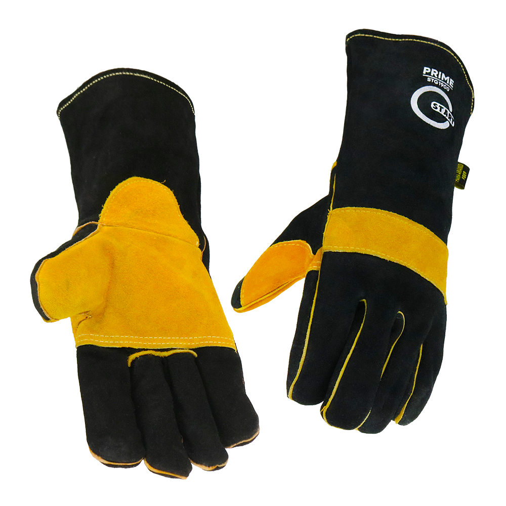START Краги спилковые Prime STG1900, усиленная ладонь, Kevlar (черные)