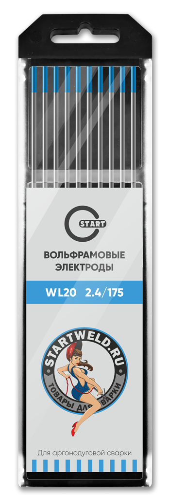 START Вольфрамовый электрод (WL 20, 2.4/175 mm, голубой, WL2024175)