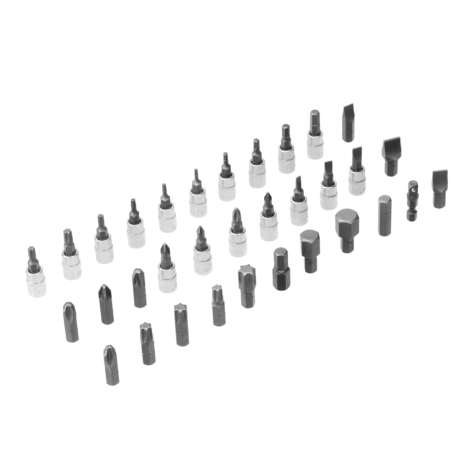 DENZEL Набор инструментов 1/2", 1/4", CrV, S2, пластиковый кейс, 94 предмета