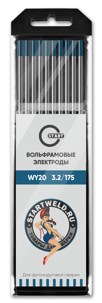 START Вольфрамовый электрод (WY 20, 3.2/175 mm, синий, WY2032175)
