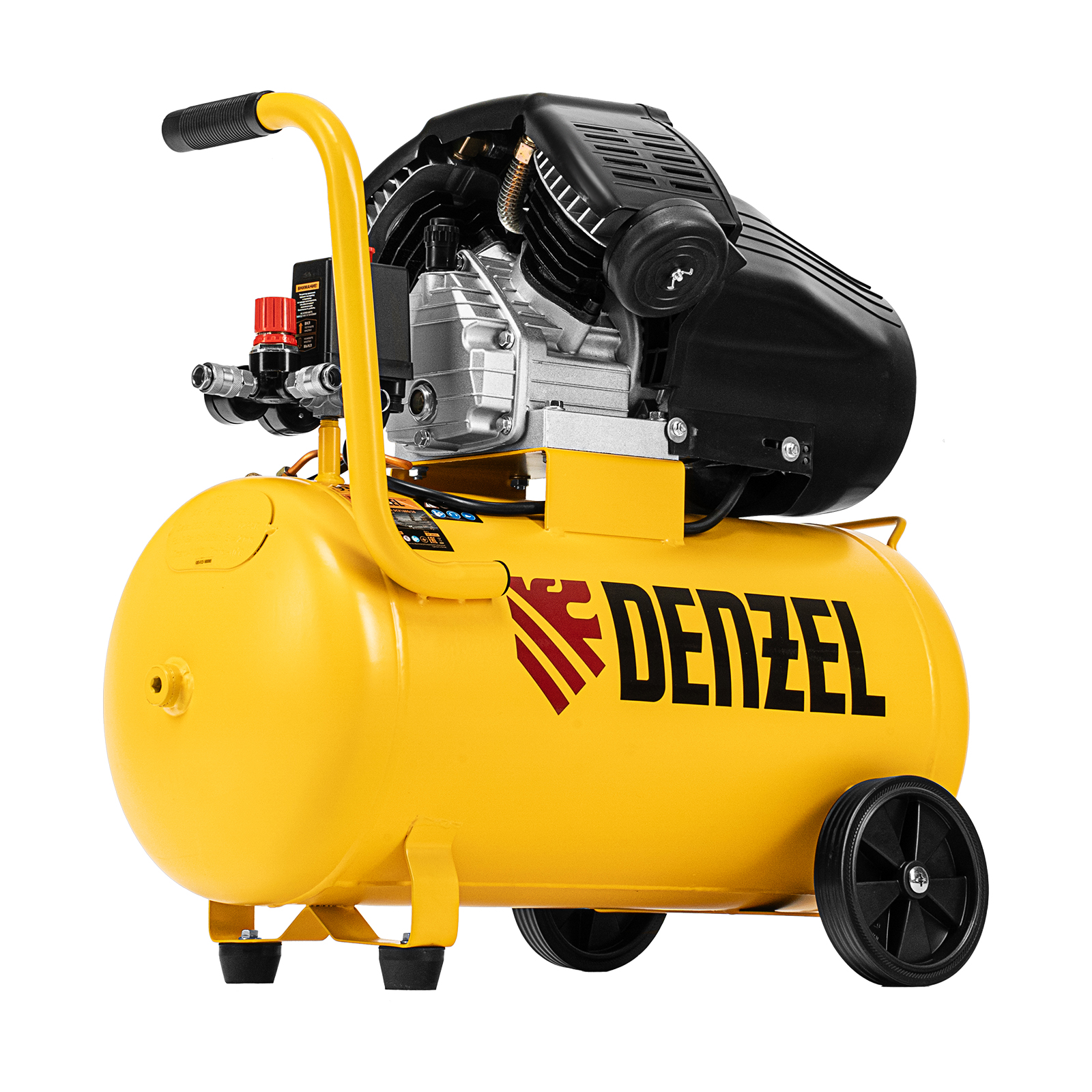 DENZEL Компрессор воздушный прям. привод  DCV1800/50, 1,8 кВт, 50 литров, 320 л/мин(58168)