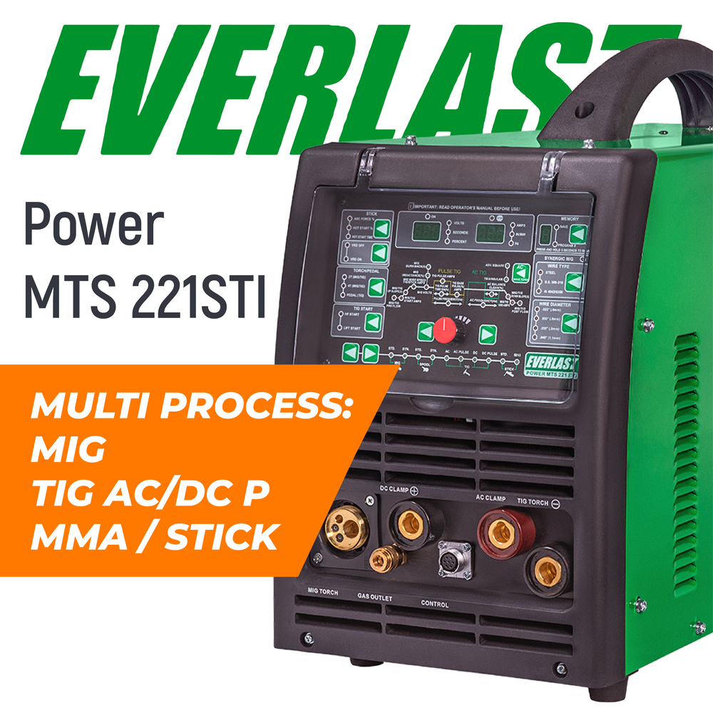 Everlast Сварочный полуавтомат PowerMTS 221STI MULTI PROCESS: MIG/TIG/STICK