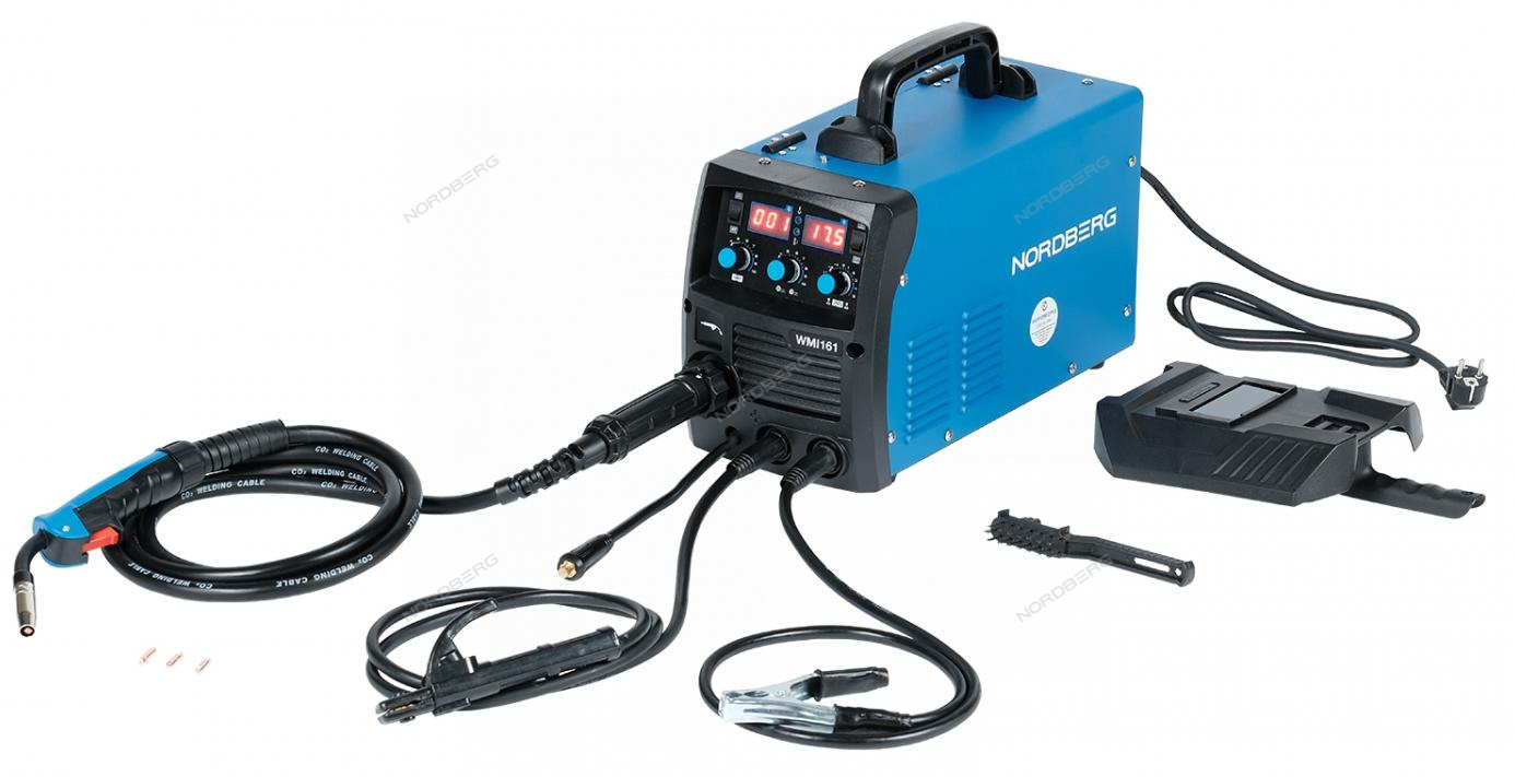 NORDBERG Полуавтомат сварочный MIG+MMA, 220V WMI161
