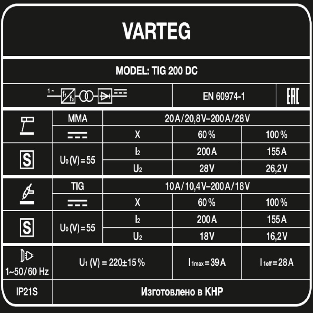 Foxweld Аргонодуговой аппарат WECO TIG 233 AC/DC PULSE LCD