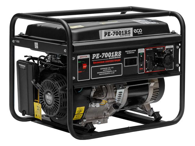 ECO Электростанция бензиновая PE-7001RS "Black Edition"