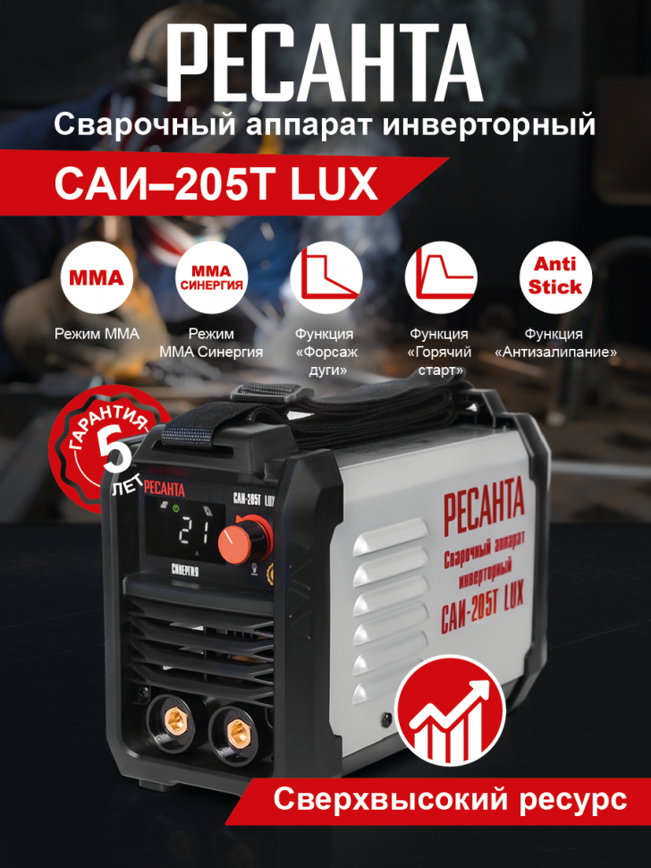 Ресанта Сварочный инвертор САИ-205Т LUX
