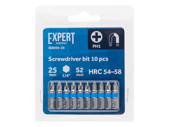 STARTUL Насадка крестообразная EXPERT (PH1 25мм 10шт, SE8501-25)