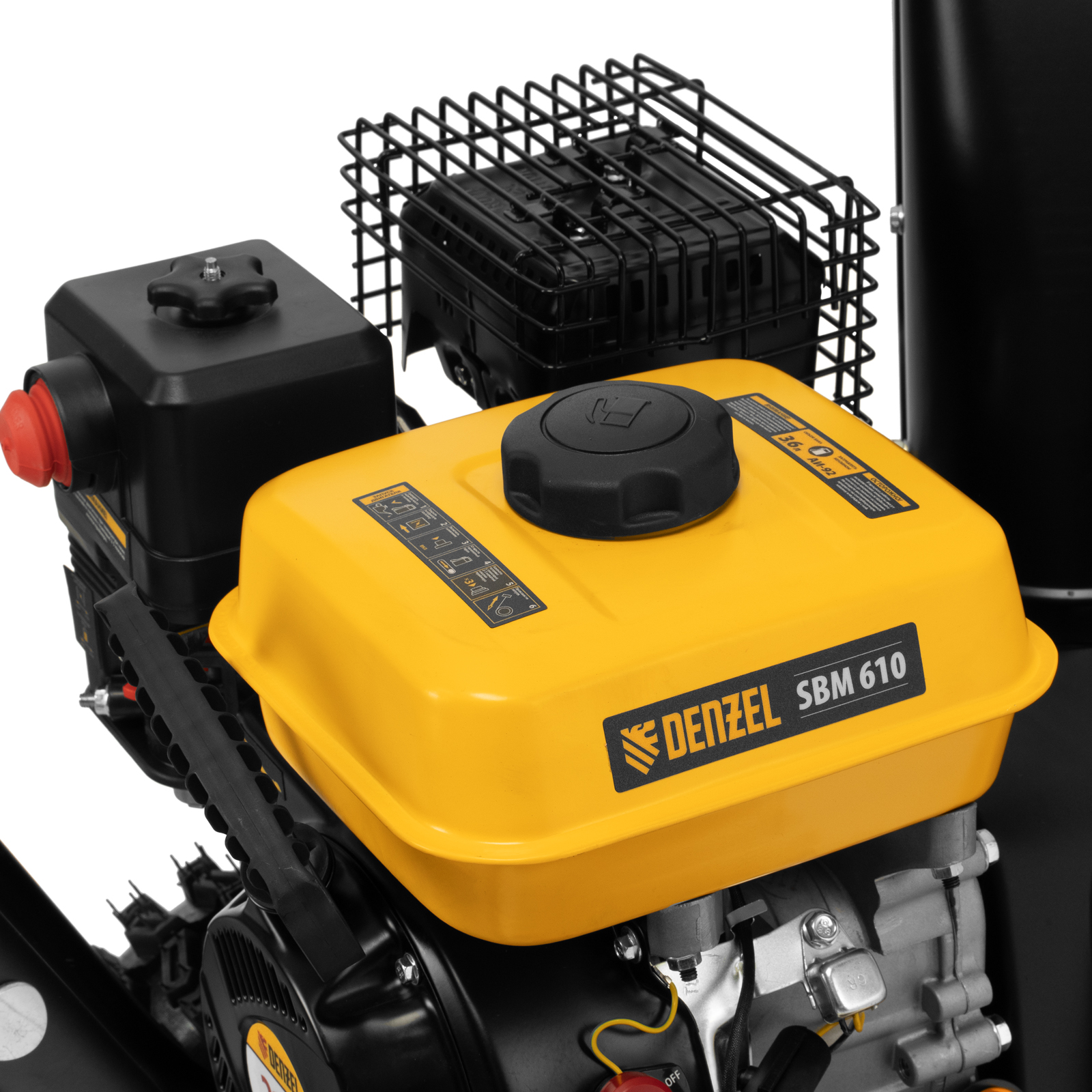 DENZEL Снегоуборщик бензиновый SBM 610, 212 cc, ручной старт, фара