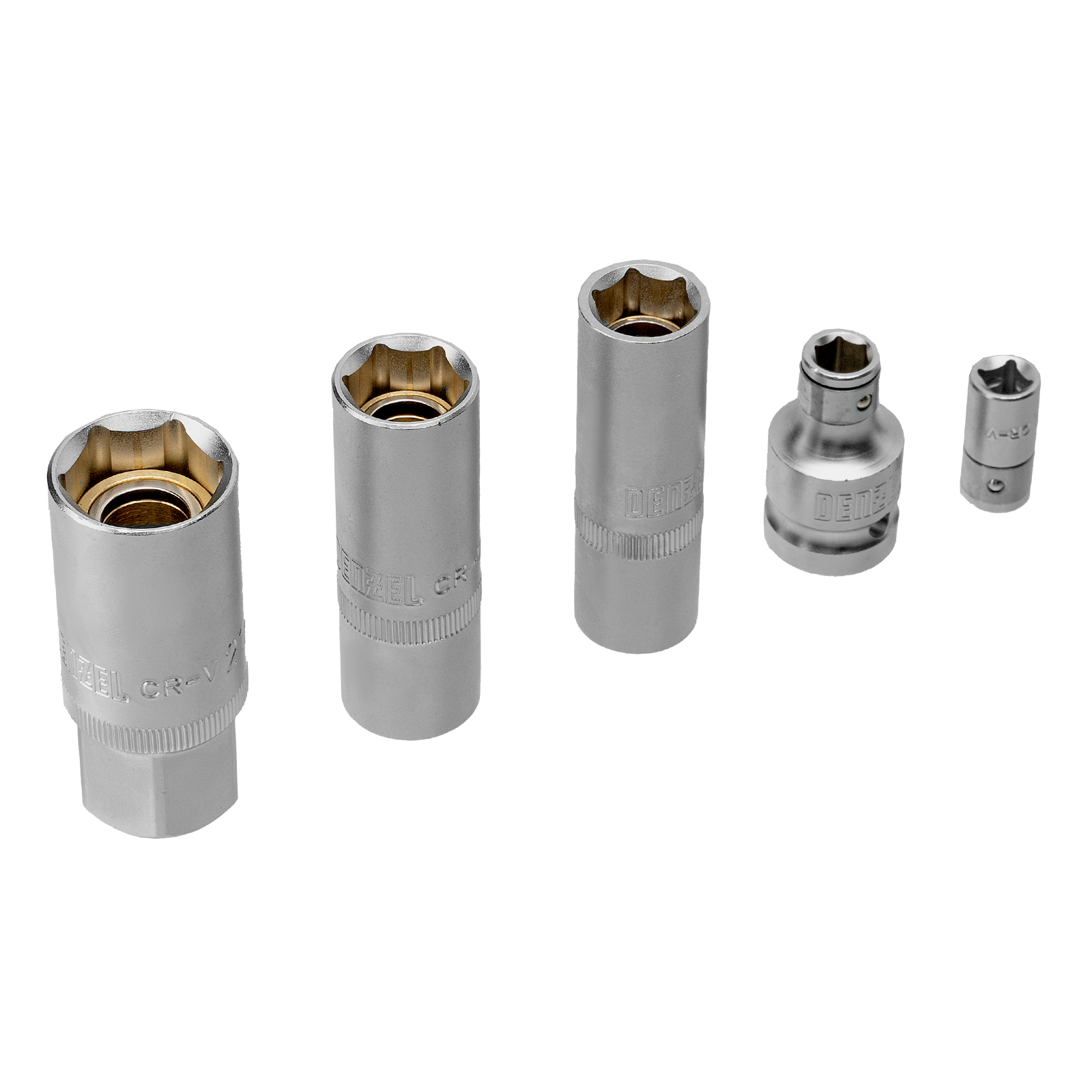 DENZEL Набор инструментов 1/2", 1/4", CrV, S2, пластиковый кейс, 122 предмета